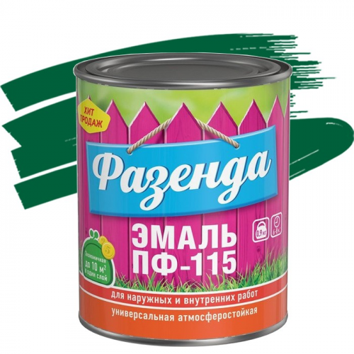 Эмаль Ленинградские краски ПФ-115 Фазенда зеленая 0,9 кг