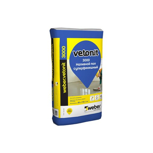 Weber.Vetonit 3000, 20 кг, Наливной пол суперфинишный