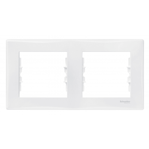 Schneider Electric Sedna SDN5800321, рамка на 2 поста (белая) белая