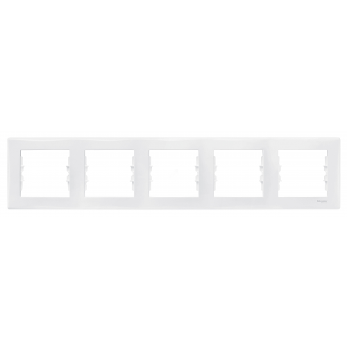 Schneider Electric Sedna SDN5800921, рамка на 5 постов (белая)