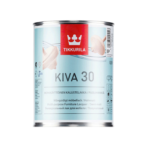 Tikkurila Kalustelakka Kiva 30, 2.7 л, Лак для мебели универсальный
