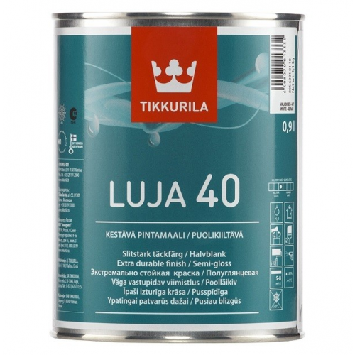Краска интерьерная Tikkurila Luja 40 основа C полуглянцевая 0.9 л