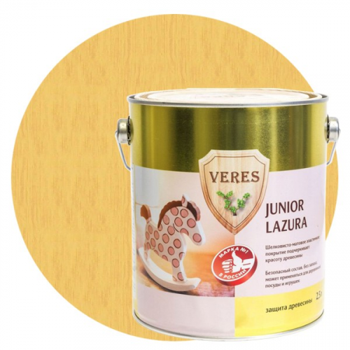 Пропитка для древесины Veres Junior Lazura №6 Пшеничная 2.5 л