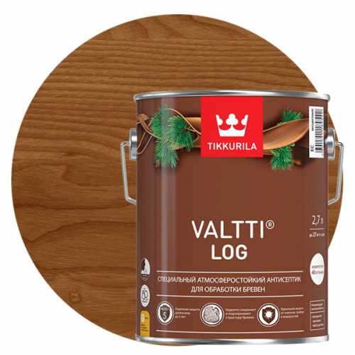 Антисептик Tikkurila Valtti Log красное дерево 2.7 л