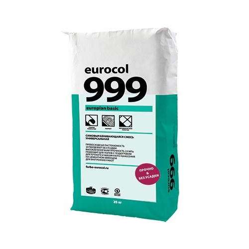 Смесь самовыравнивающаяся Forbo Eurocol 999 Europlan Basic 25 кг