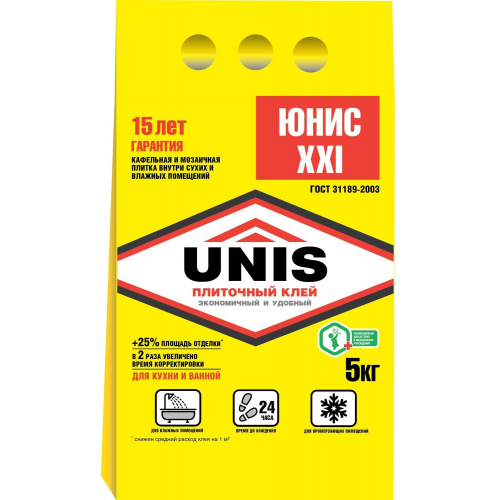 Unis XXI, 5 кг, Клей для плитки