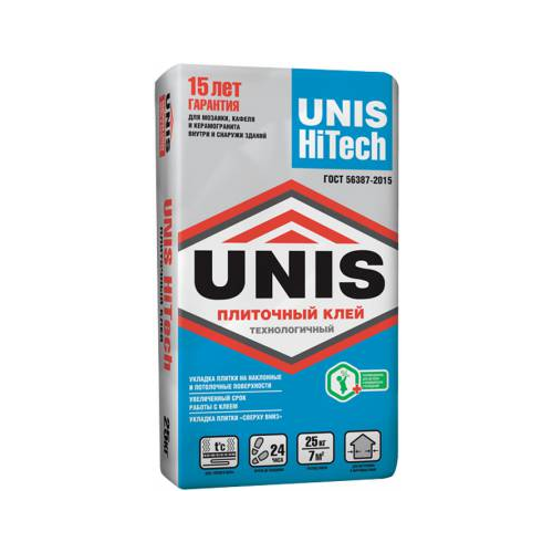 Unis HiTech, 25 кг, Клей для плитки