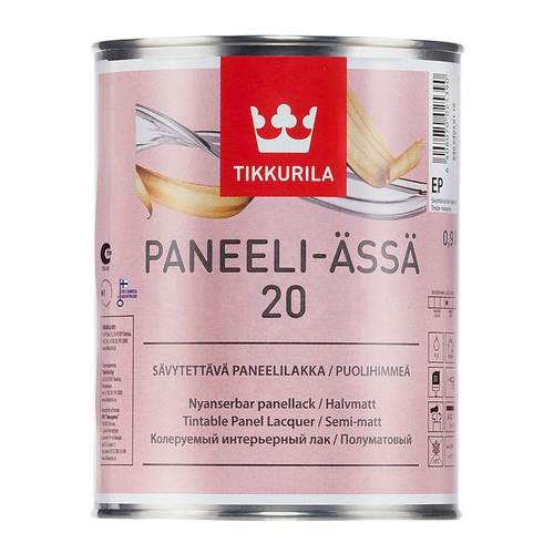 Tikkurila Paneeli Assa 20, 0.9 л, Лак для дерева интерьерный