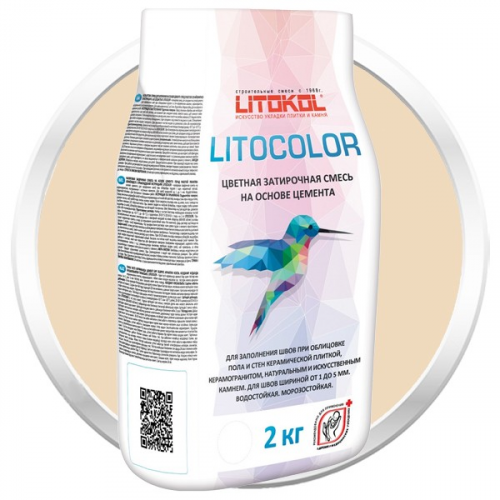 Смесь затирочная цементная для швов Litokol Litocolor L.22 Крем-брюле 2 кг