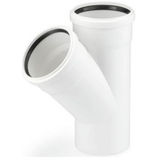Rehau Raupiano Plus, 110 мм, Тройник канализационный 45°