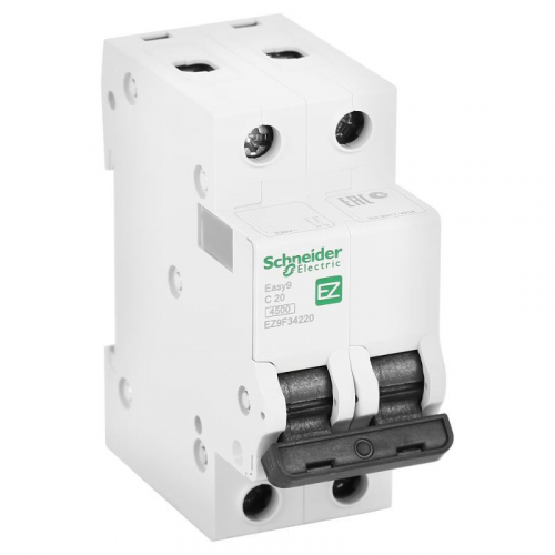 Автоматический выключатель Schneider Electric EASY 9 2П C 20А 4.5кА