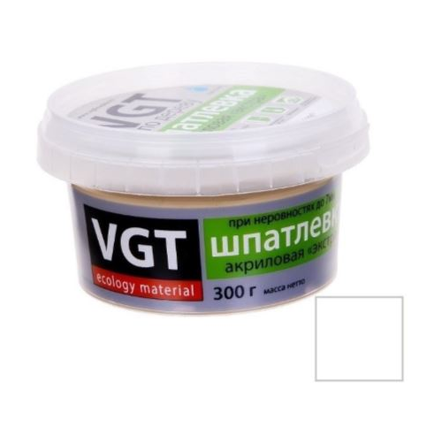 VGT Экстра белая, 0,3 кг, Шпатлевка акриловая по дереву