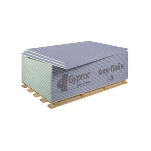 Лист ГКЛА Gyproc AkuLine 2000х1200х12.5 мм 2,4 м2