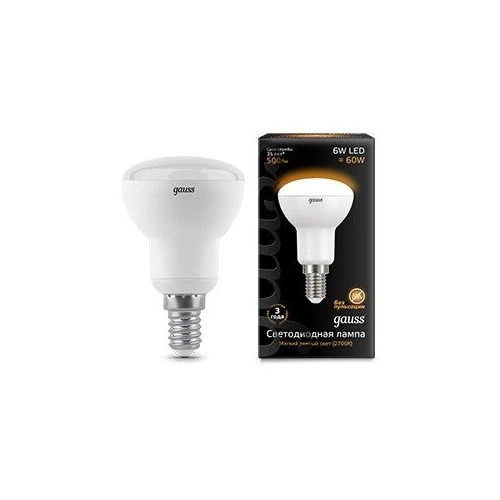 Gauss LED Reflector R50 E14 6W 2700K, Лампа