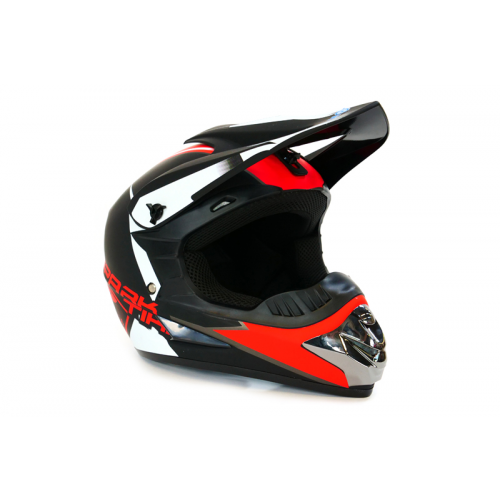 Детский защитный кроссовый шлем MOTAX S ( 49-50 см ) G6 черно-красный матовый