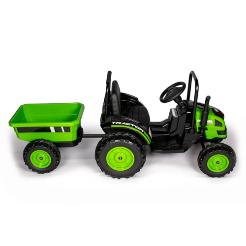 Детский трактор с прицепом Barty TR001 зеленый