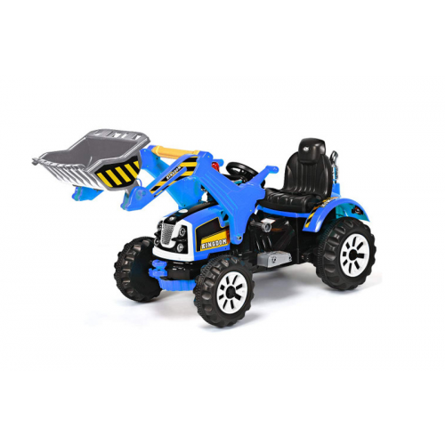 Детский электромобиль трактор на аккумуляторе 12V синий JS328A BLUE