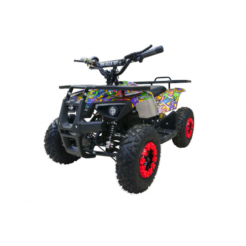 Детский квадроцикл бензиновый MOTAX Grizlik X16 ES BW с электрическим стартером бомбер