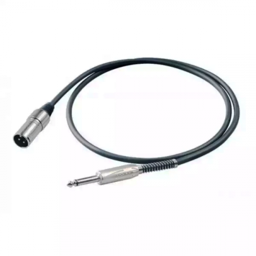 PROEL BULK220LU5 микрофонный кабель, длина 5 м, разъемы моно 6,3 джек - XLR3M