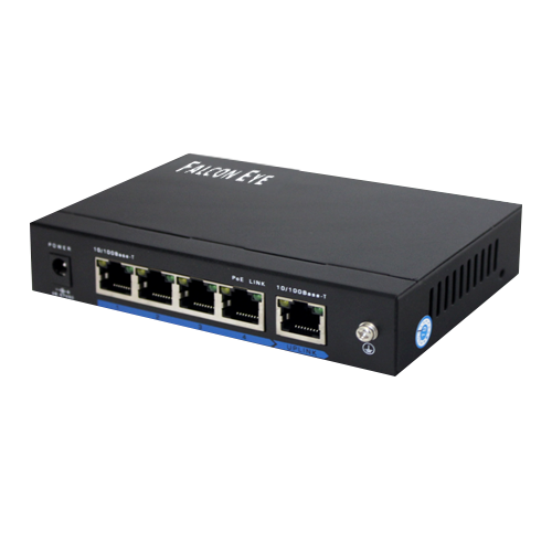 Коммутатор для видеонаблюдения 4 порта PoE Falcon Eye PoE FE-104POE-S