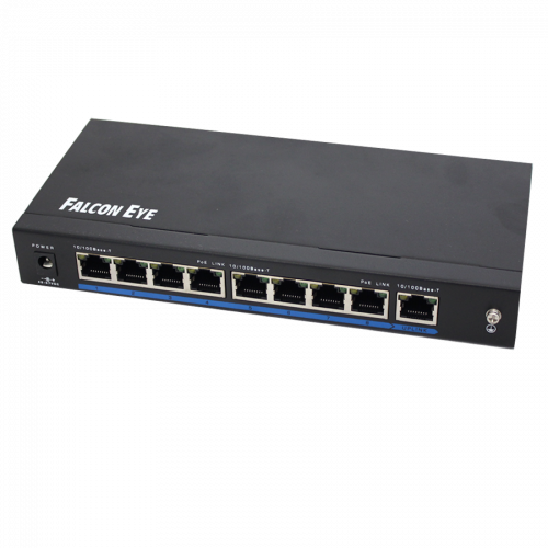 Коммутатор для видеонаблюдения 8 портов PoE Falcon Eye FE-108E-POE