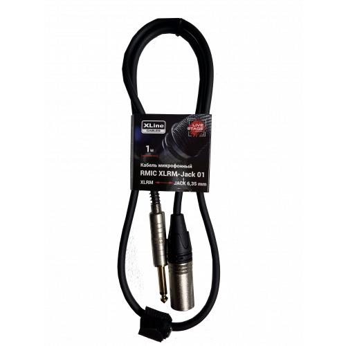 Xline Cables RMIC XLRM-JACK 01 кабель микрофонный 6,3 Jack Mono 3XLR Male длина 1 м