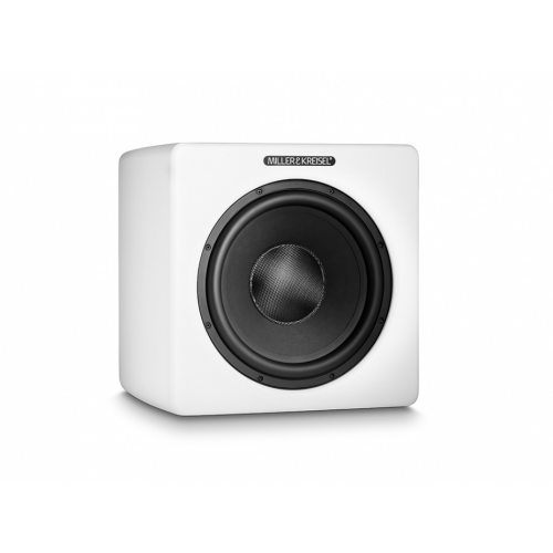 M&K Sound V12+ White Satin/White Cloth усовершенствованный активный сабвуфер, цвет матовый белый