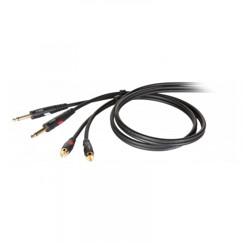 DIE HARD DHG535LU18 аудио кабель 2х 6.3 джек моно 2х RCA (папа) длина 1.8 м