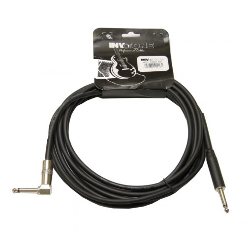 INVOTONE ACI1204 BK инструментальный кабель mono jack 6,3 mono jack 6,3 угловой длина 4м (черный)