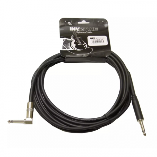 INVOTONE ACI1206 BK инструментальный кабель mono jack 6,3 mono jack 6,3 угловой длина 6м (черный)