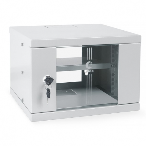 Cabeus WSC-4U Шкаф телекоммуникационный настенный 10" 4U 326x300x225mm (ШхГхВ) дверь стекло