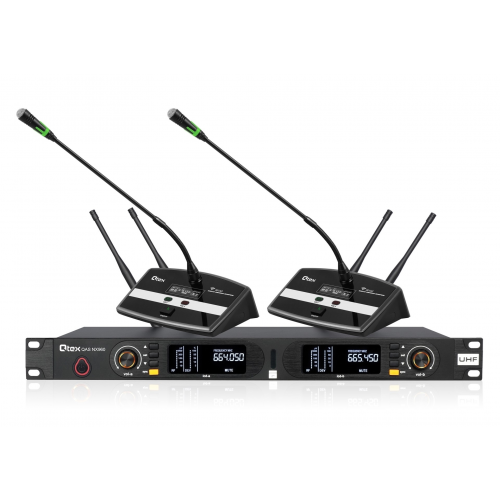 Qtex QAS NX960G радиосистема с двумя настольными микрофонами