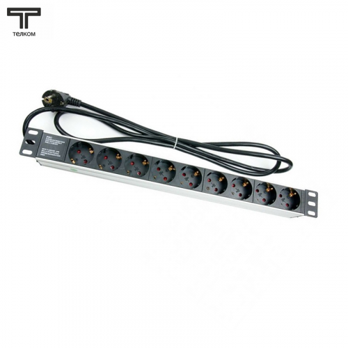 Блок евророзеток для 19" ТЕЛКОМ PDU-LX-02 9P.SW