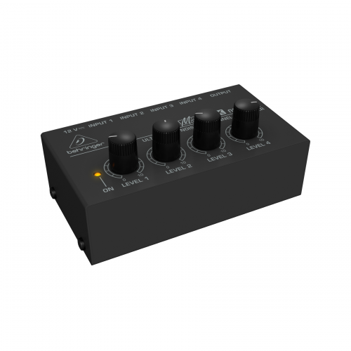 Behringer MX400 - микшер 4-канальный линейный, сверхкомпактный