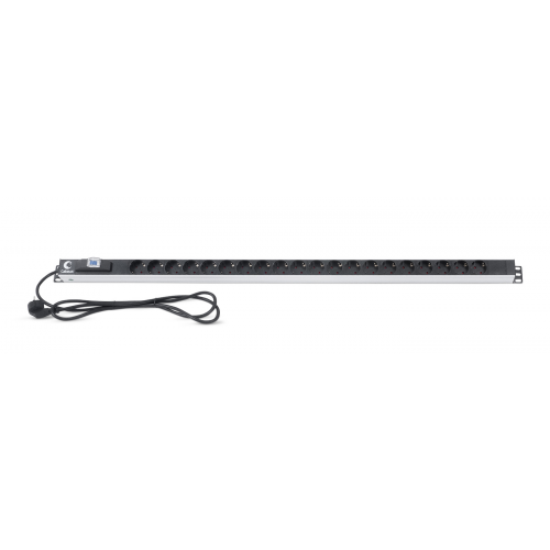 Блок розеток вертикальный для 19" шкафов Cabeus PDU-16-20S-B