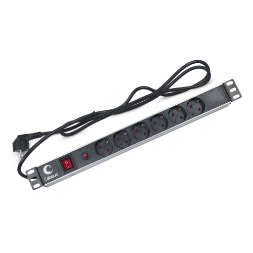 Блок евророзеток для 19" шкафов Cabeus PDU-6P-F-2EU