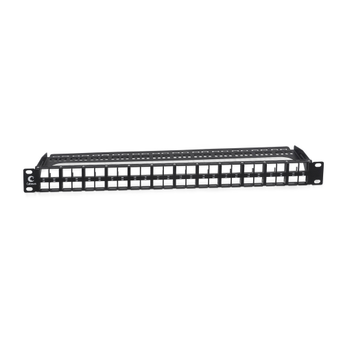 Патч-панель 19" (1U), 48 портов, c задним кабельным организатором - Cabeus PLBHD-48-1U