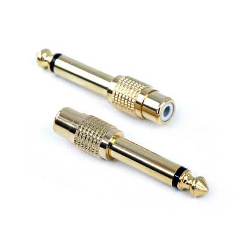 Переходник моно 6.3 Jack - RCA - Invotone AD160G (Gold)