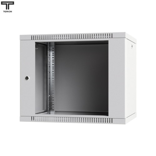 Рэковый шкаф, закрытый ТЕЛКОМ TL-9.6.3-С, 9U, металлический, дверь стеклянная