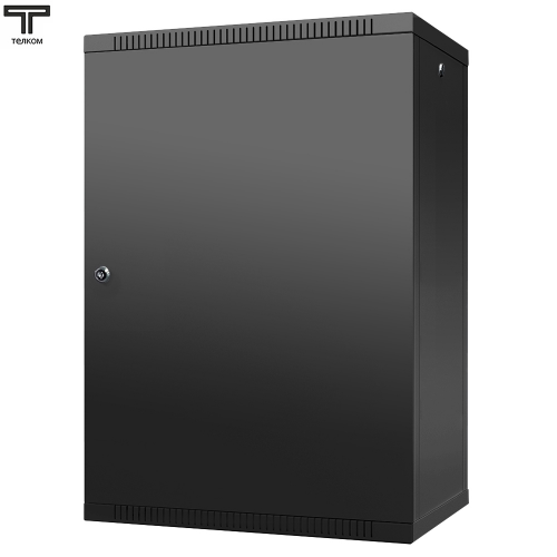 Рэковый шкаф, закрытый ТЕЛКОМ TL-18.6.3-M.9005, 18U, металлический
