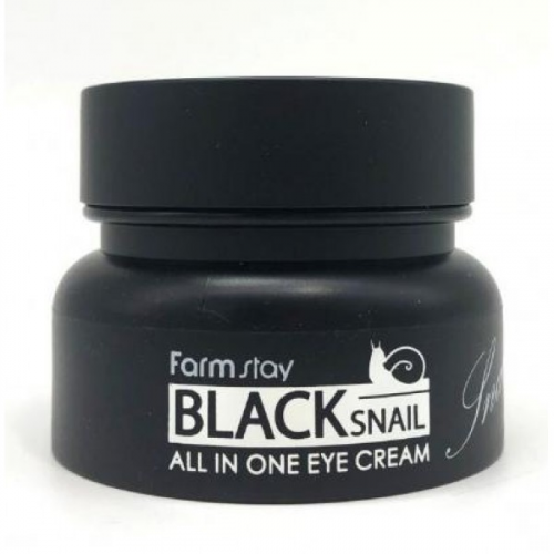 крем для глаз с муцином черной улитки farmstay black snail all in one eye cream