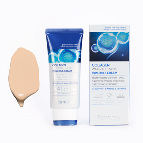 вв-крем с коллагеном увлажняющий farmstay collagen water full moist premium bb cream spf50 pa+++