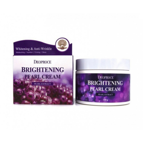 крем для лица питательный с экстрактом жемчуга deoproce moisture brightening pearl cream