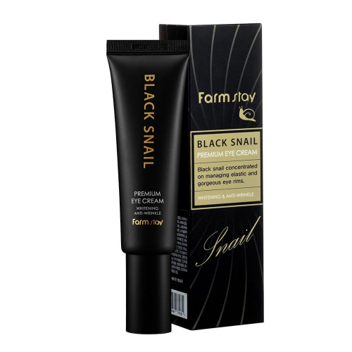 премиальный крем для глаз с муцином черной улитки farmstay black snail premium eye cream
