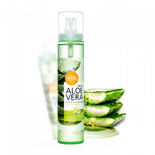 мист для кожи успокаивающий welcos aloevera moisture real soothing gel mist