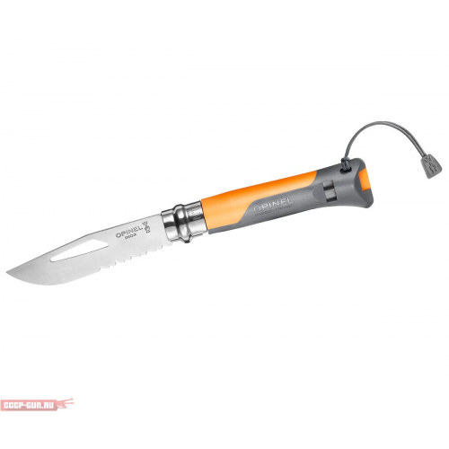 Нож складной Opinel Specialists Outdoor №08 (серый/оранжевый)