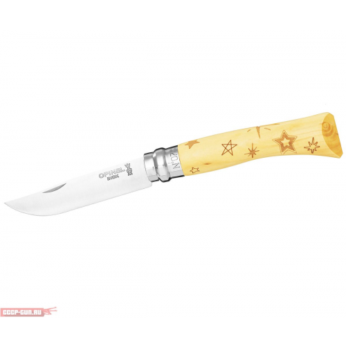 Нож складной Opinel Tradition Nature №07 (звёзды)