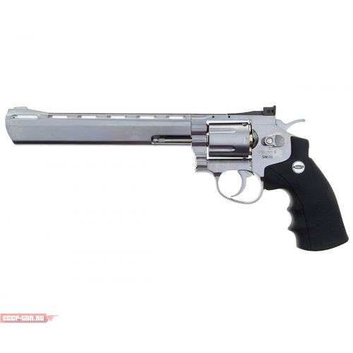 Пневматический револьвер Gletcher SW R8 Silver