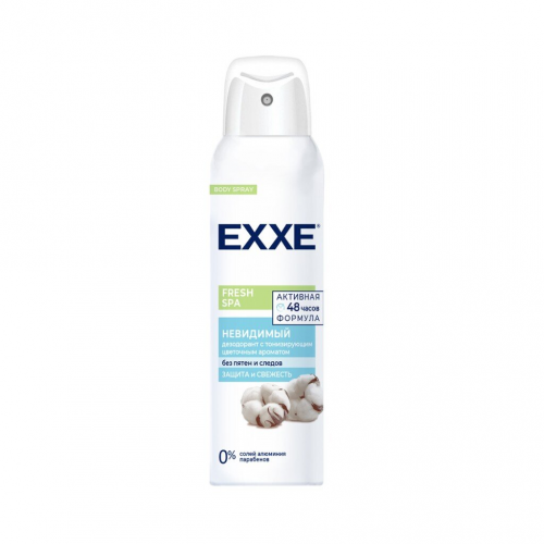 Дезодорант Exxe, Fresh SPA, Невидимый, для женщин, спрей, 150 мл