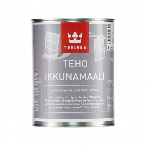 Краска Tikkurila Teho Ikkunamaali для окон база А 0.9л